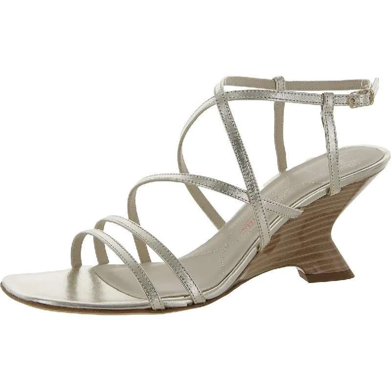 Amalfi by Rangoni Womens Firma Ankle Strap Comfort Sole Wedge Sandals