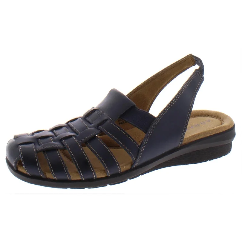 Array Womens Santa Cruz Leather Comfort Slingback Sandals