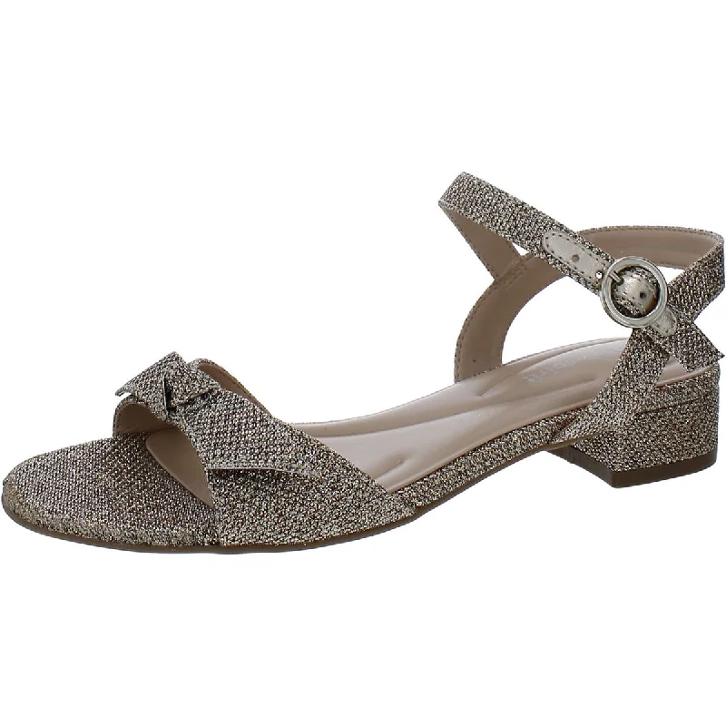 Easy Spirit Womens Glitter Bow Slingback Sandals