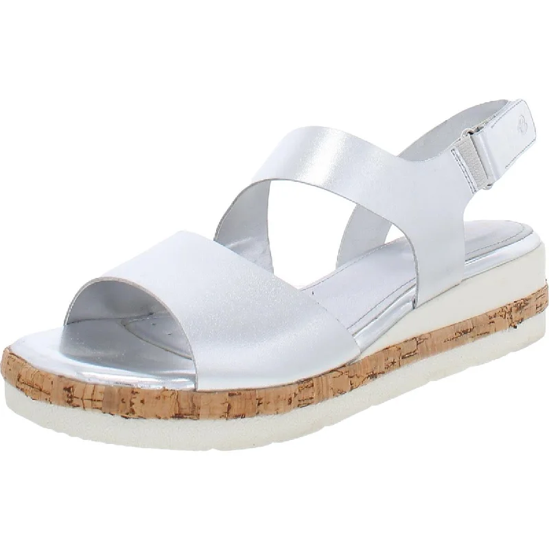 Evolve by Easy Spirit Womens Kea Leather Wedge Sandals