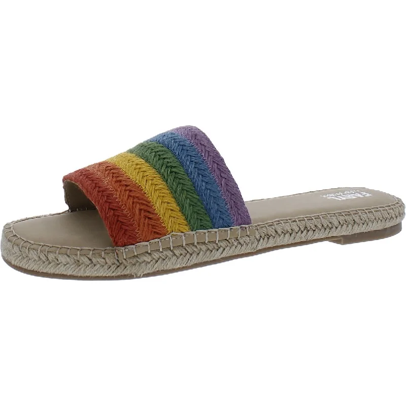 Faryl Robin Womens Monty Rainbow Slip-On Slide Sandals