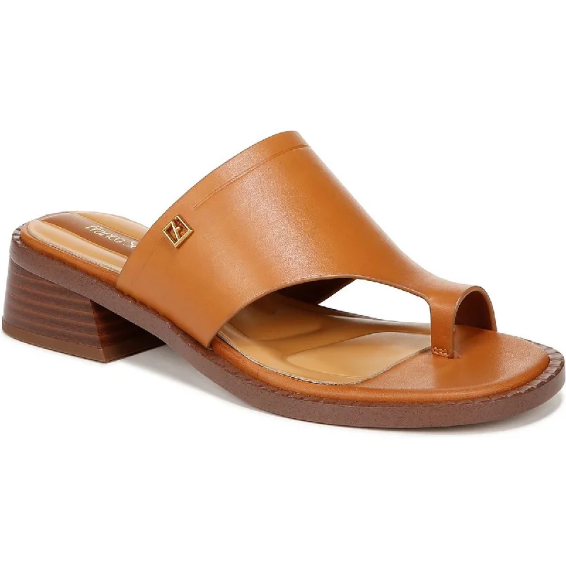 Franco Sarto Womens Leather Slide Sandals