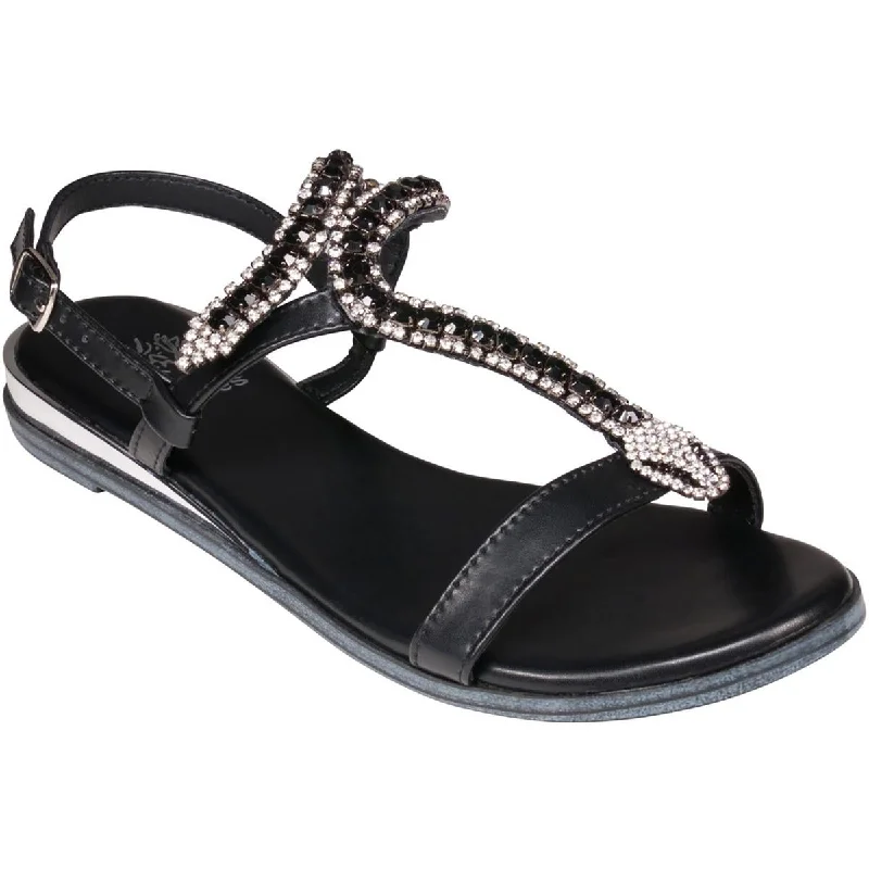 GC Shoes Womens LIDIA Faux Leather Open Toe Slingback Sandals