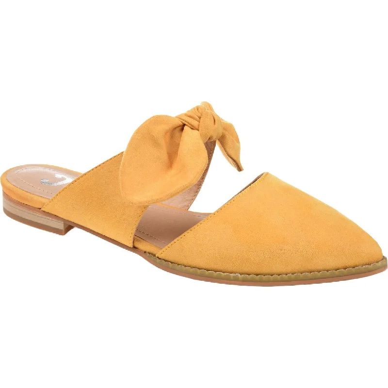 Journee Collection Womens Telulah Faux Suede Slip On Slide Sandals