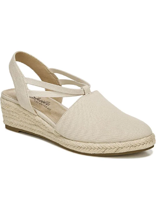 Katrina 2 Womens Cushioned Footbed Canvas Wedge Sandals