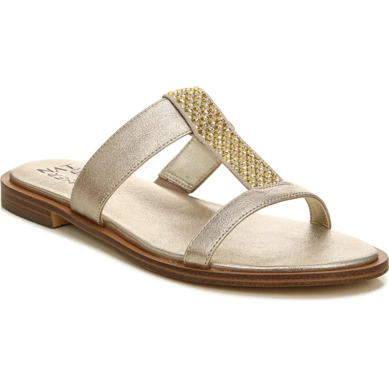 Naturalizer Womens Farica Embellished Slide Sandals