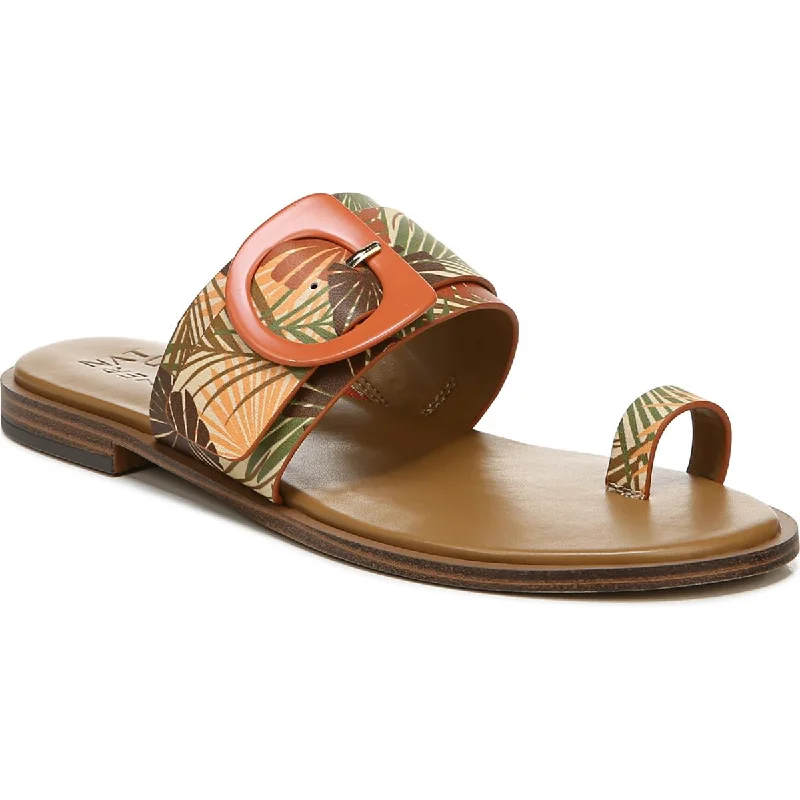 Naturalizer Womens Finola Leather Slide Sandals