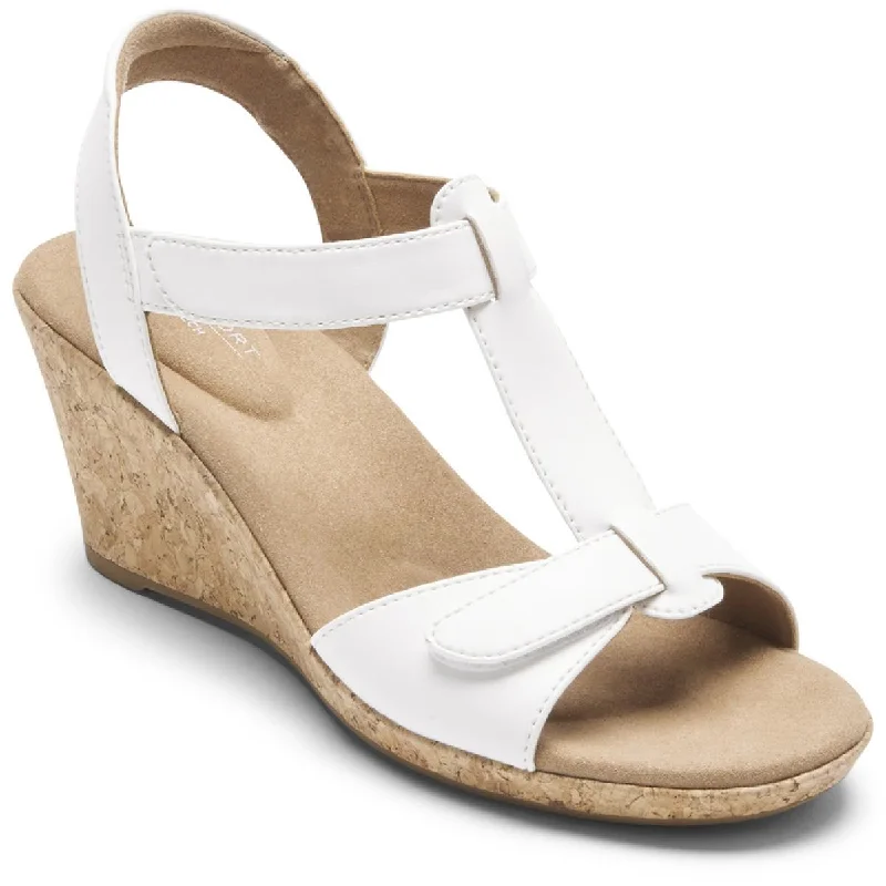 Rockport Womens Blanca  Open Toe Slingback Wedge Sandals