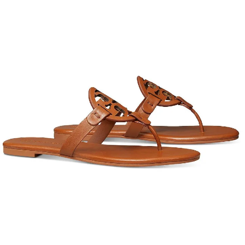 Tory Burch Miller Soft Women's Leather Memory Foam Slide Thong Sandals