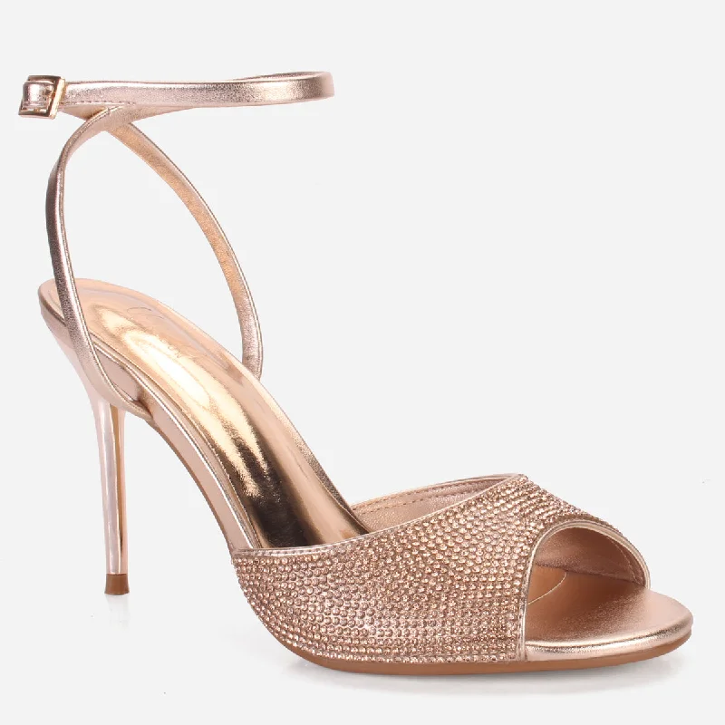 Women's "BILLAROS" Shimmery Stiletto Evening Sandals