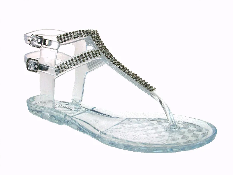 Women's Jelly Rhinestone T-Strap Sandals Joanie-02