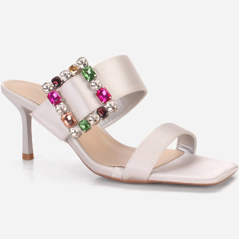 Women's "KARLY" Satin Buckled Sandals