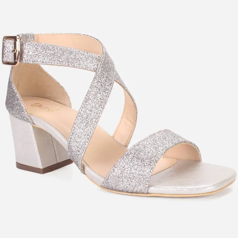 Womens "POPEL" Glittery Open Toe Summer Sandals