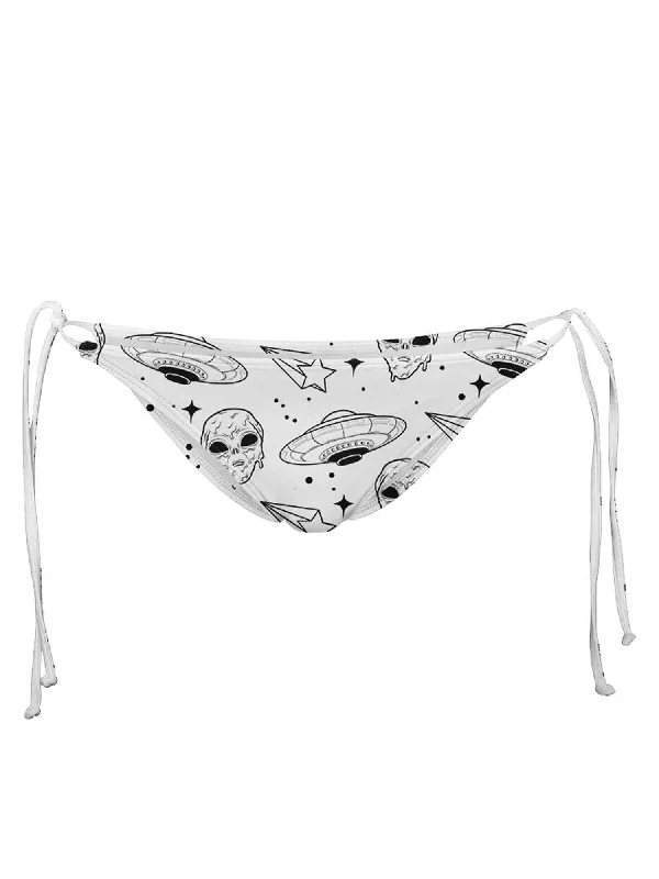 Alien Drip (White) Bikini Bottom