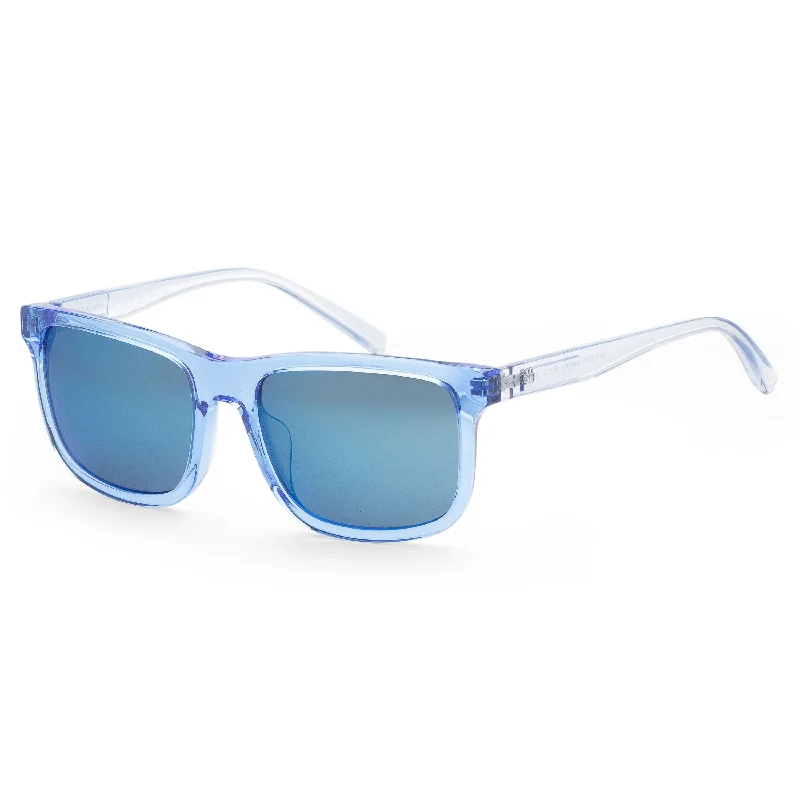 Armani Exchange Men's 57mm Shiny Transparent Blue Sunglasses