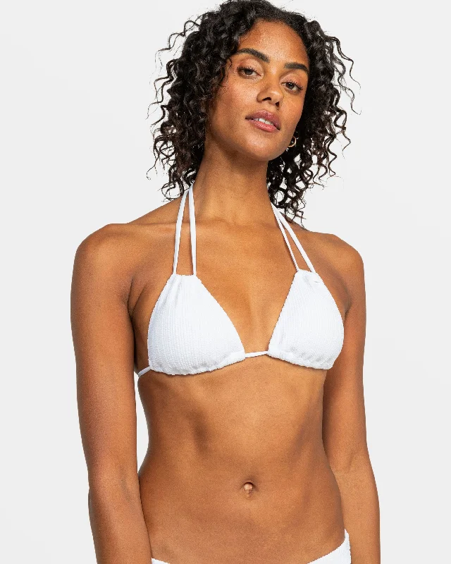 Aruba Tiki Triangle Bikini Top - Bright White