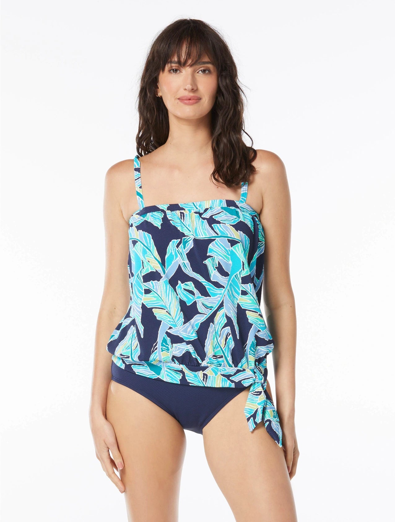 SALE Beach House Seaglass Palm Darcy Blouson Tankini Top