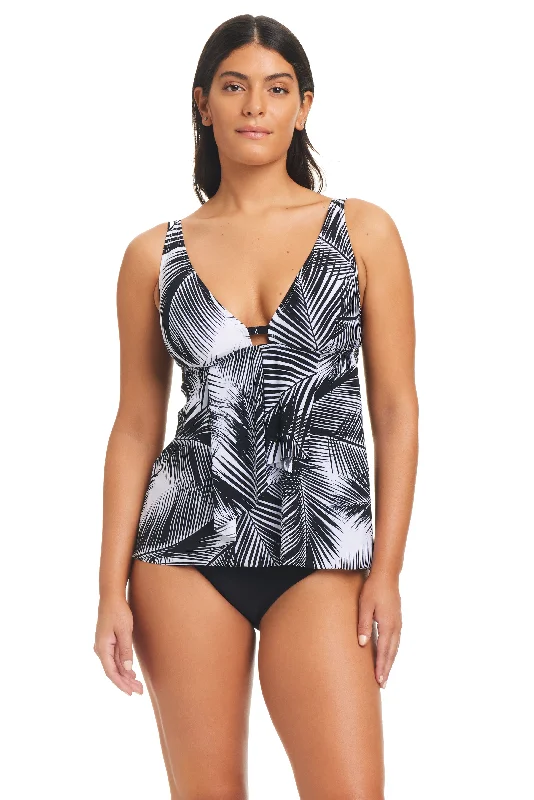 Beyond Tummy Control Giving Attitude V-Neck Tankini