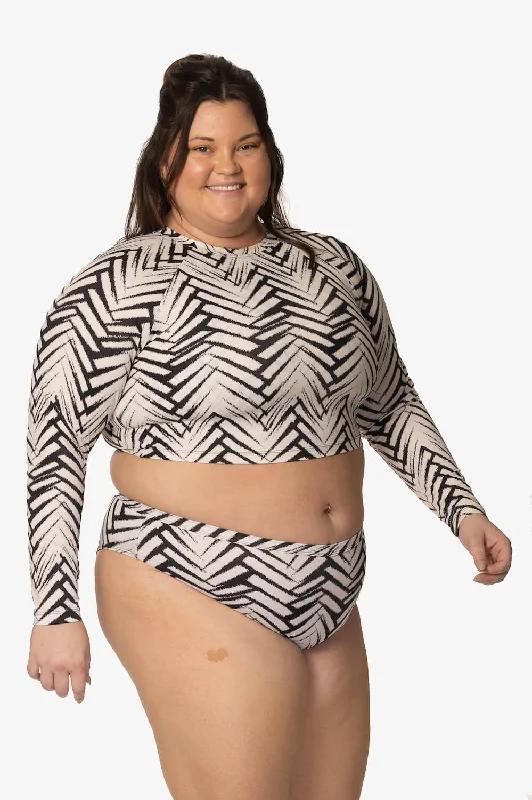 Moana Long Sleeved Crop Rashie - Pacific