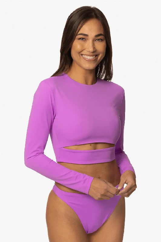 Taranaki Long Sleeved Crop Cut-Out Rashie - Dreamer