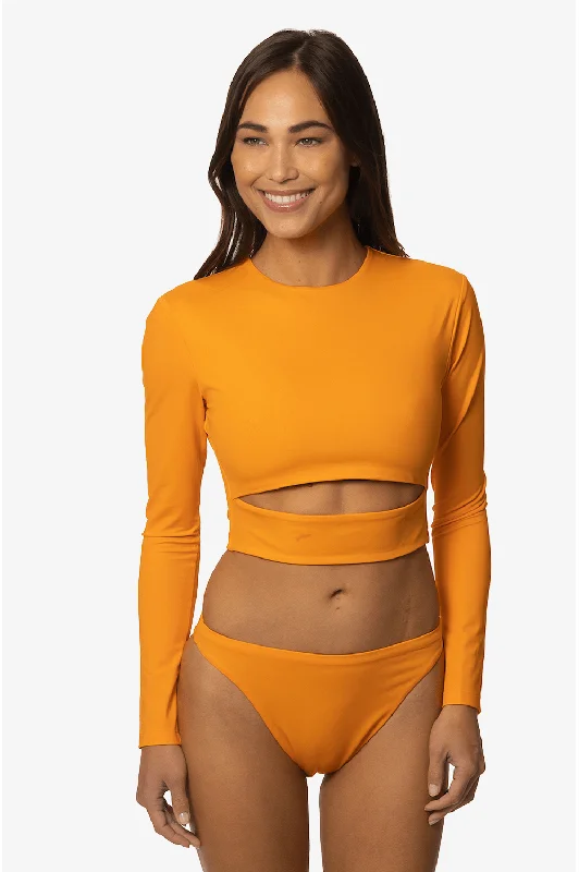 Taranaki Long Sleeved Crop Cut-Out Rashie - Harmony