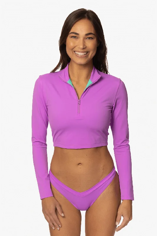 Tofino Long Sleeved Crop 1/4 Zip-up Rashie - Dreamer