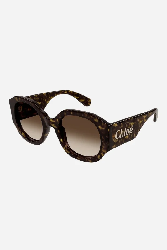 Chloe Square Havana Sunglasses with Brown Lenses (CH0234S-002 53)