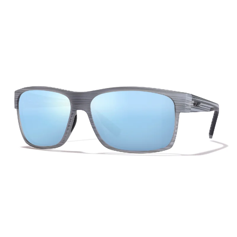 Cordina Sawyer 2 Sunglasses-Matte Grey Stripe/Blue Mirror Polar