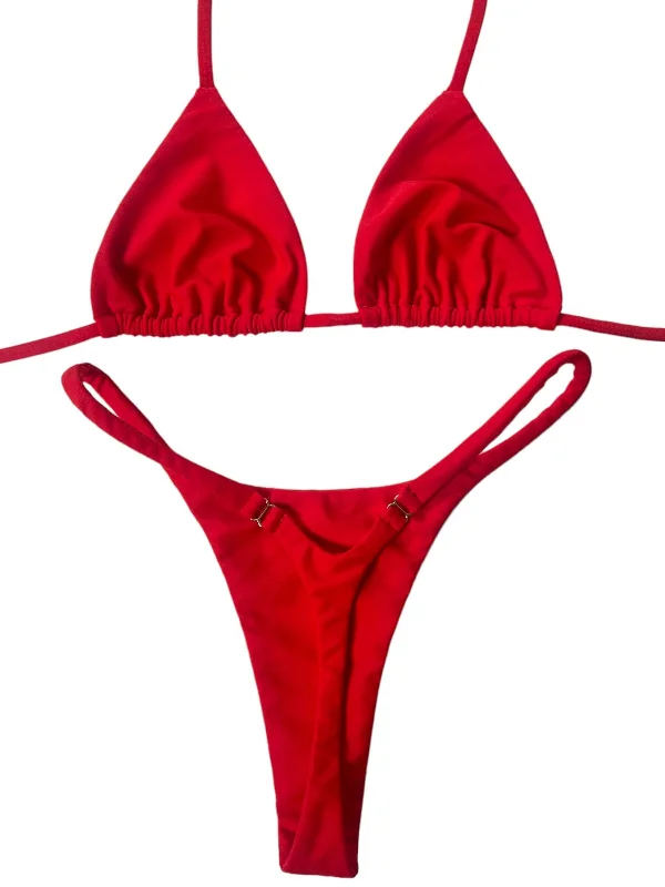 DIPPED SEAMLESS THONG BOTTOM- RED