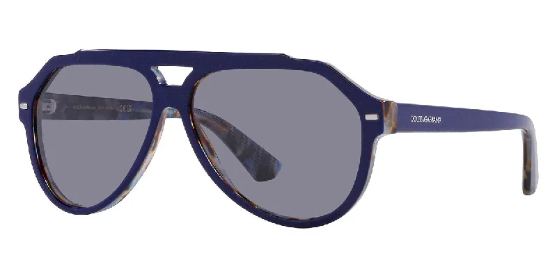 Dolce & Gabbana Men's 60 mm Blue Havana Sunglasses