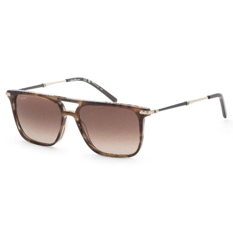 Ferragamo Men's 57mm Brown Sunglasses