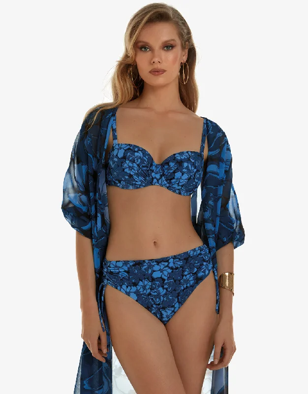 Floreale Underwired Bikini Set - Blue