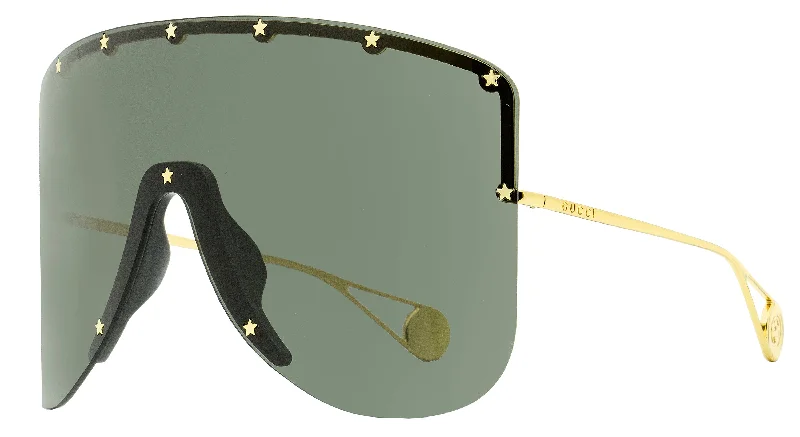 Gucci Unisex Star Mask Sunglasses GG0541S 001 Gold 99mm