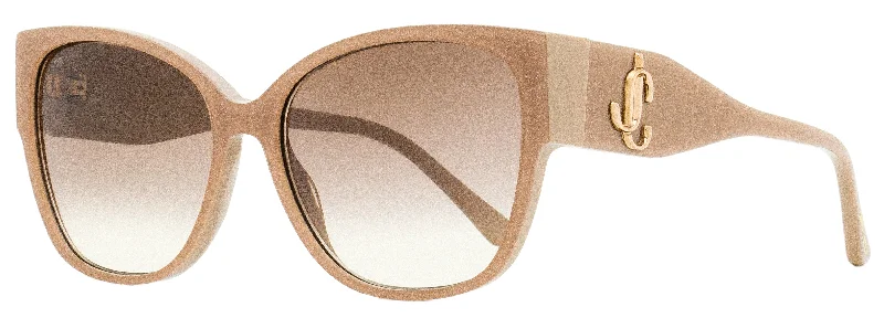 Jimmy Choo Women's Butterfly Sunglasses Shay KONHA Nude Glitter 58mm