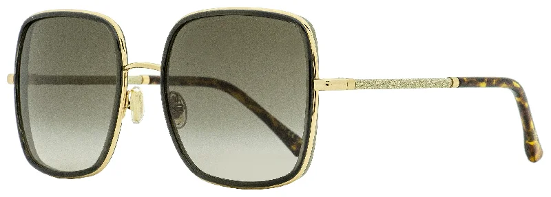 Jimmy Choo Women's Square Sunglasses Jayla 01QHA Gold Brown 57mm