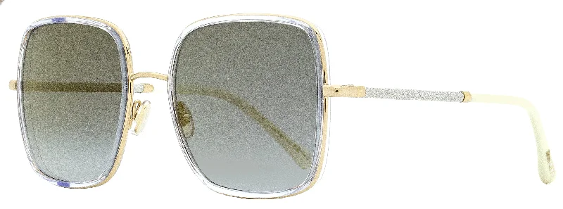 Jimmy Choo Women's Square Sunglasses Jayla LOJFQ Gold/Crystal/White 57mm