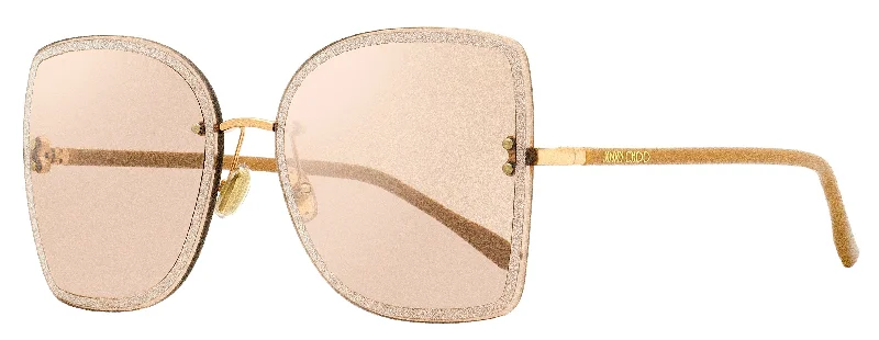 Jimmy Choo Women's Square Sunglasses Leti FIB2S Nude/Gold 62mm