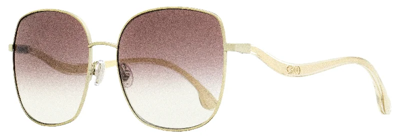 Jimmy Choo Women's Square Sunglasses Mamie 3YGNQ Light Gold 60mm