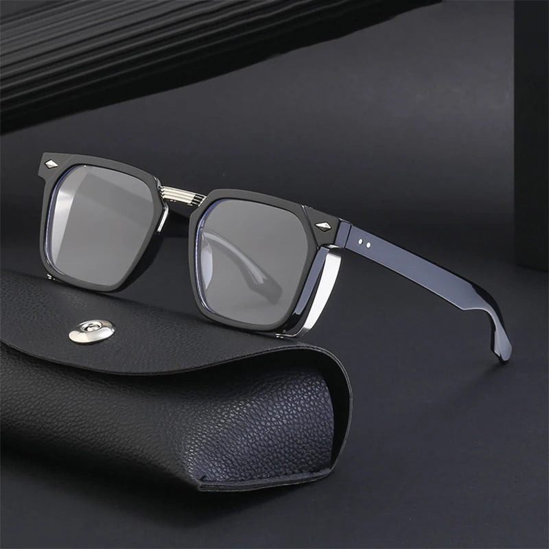 Men and Women Vintage Steampunk Style Anti-UV Square Sunglasses