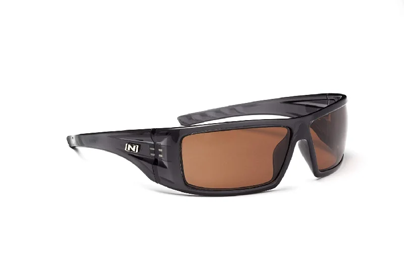 Optic Nerve Kato Sunglasses, Crystal Gray, Polarized Copper Lens