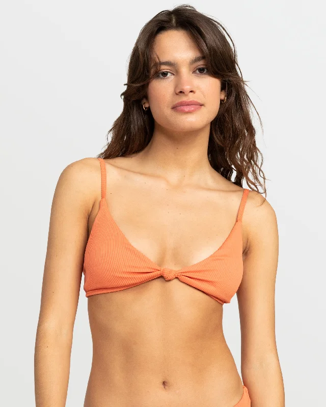 Roxy Love The Surf Knot Bikini Top - Apricot Brandy