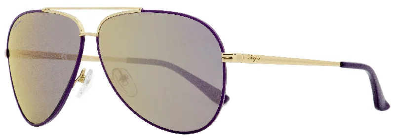 Salvatore Ferragamo Unisex  Sunglasses SF131S 736 Light Gold/Purple 60mm