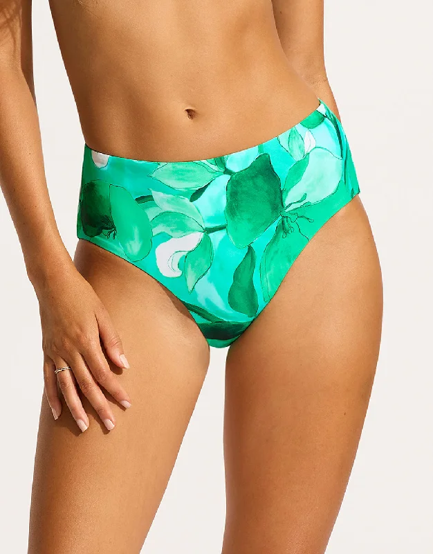 Secret Garden High Waist Bikini Pant - Jade