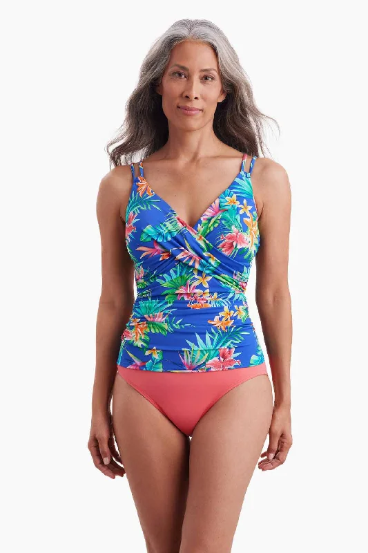 Tropical Tendencies Crossover Tankini Top