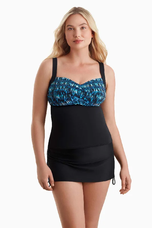 Tribal Stripe Twist Bra Tankini Top