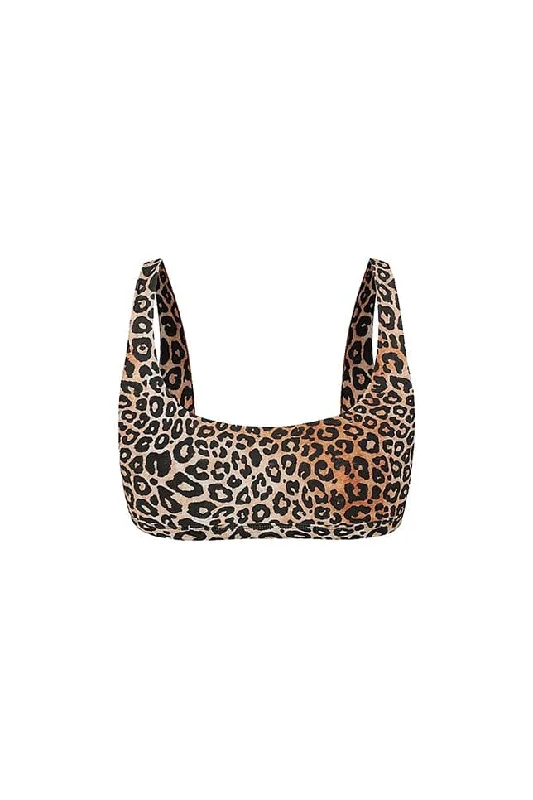 Leopard Sustainable Two Way Bikini Top