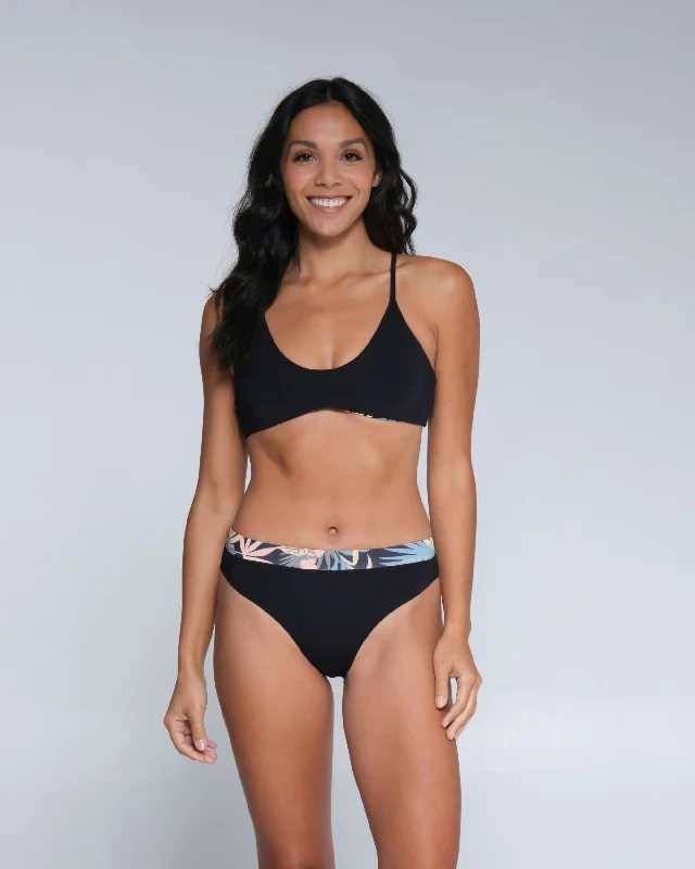 Tandem Reversible Bikini Top - Black