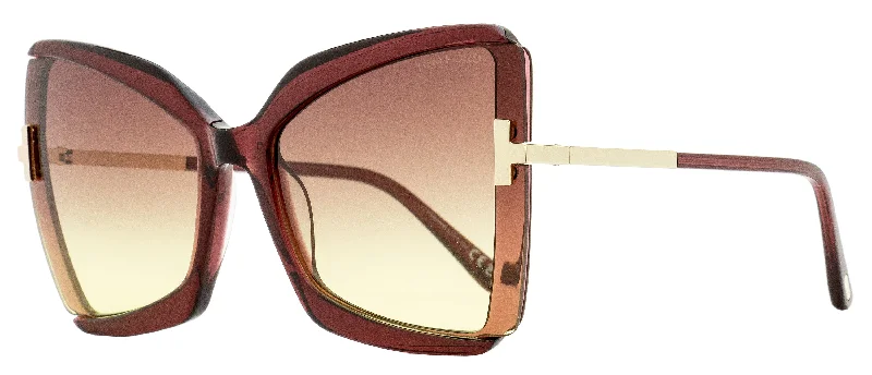 Tom Ford Women's Gia Sunglasses TF766 69T Bordeaux/Gold 63mm