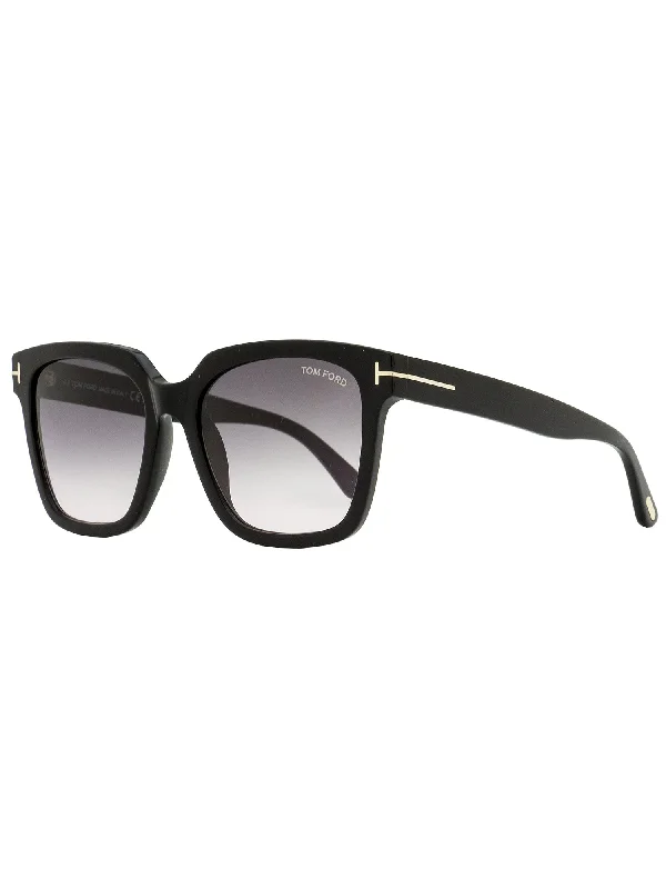 Tom Ford Women's Square Sunglasses TF952 Selby 01B Black  55mm