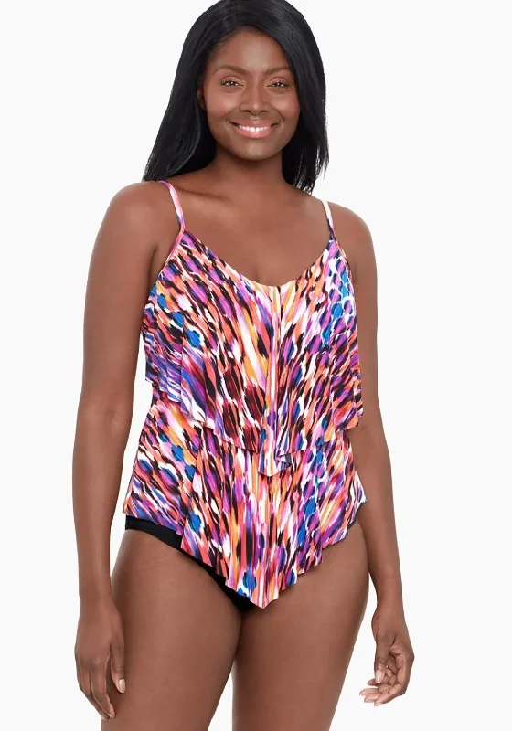 TRIMSHAPER 6550820 RONNIE IKAT TANKINI TOP